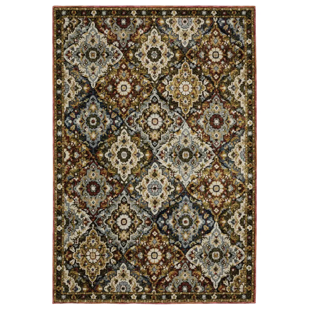 Andorra 2408A Red/ Multi Indoor Area Rug - 10' x 13'2