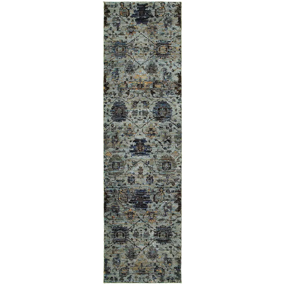Andorra 7120A Blue/ Navy Indoor Area Rug - 2'3