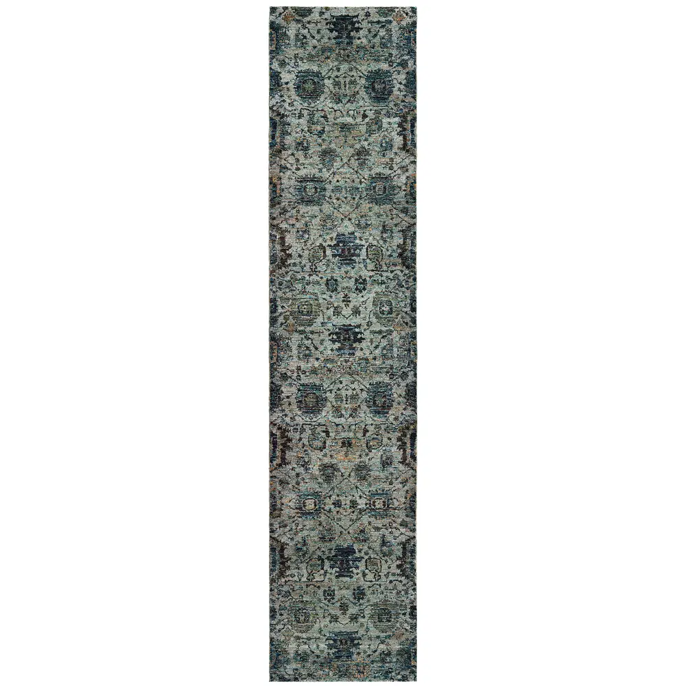 Andorra 7120A Blue/ Navy Indoor Area Rug - 2'6