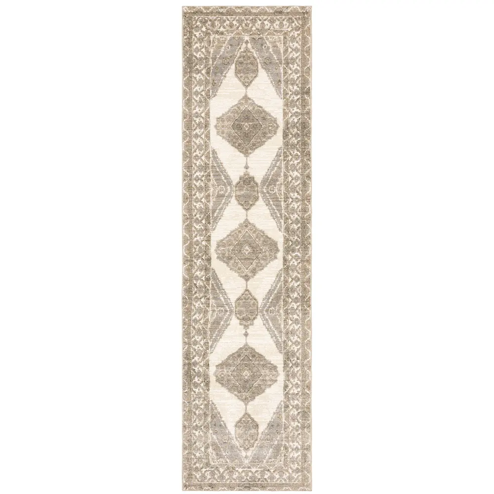 Andorra 298C0 Beige/ Ivory Indoor Area Rug - 2'3