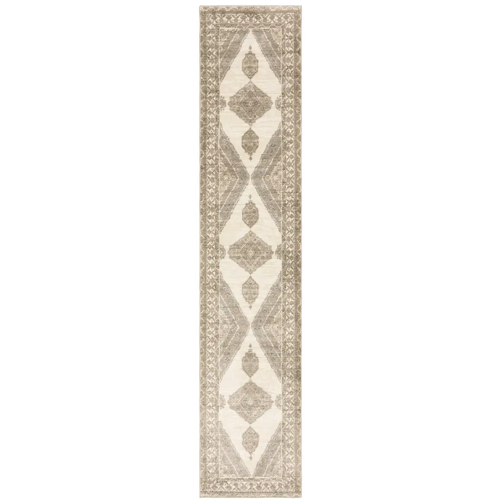 Andorra 298C0 Beige/ Ivory Indoor Area Rug - 2'6