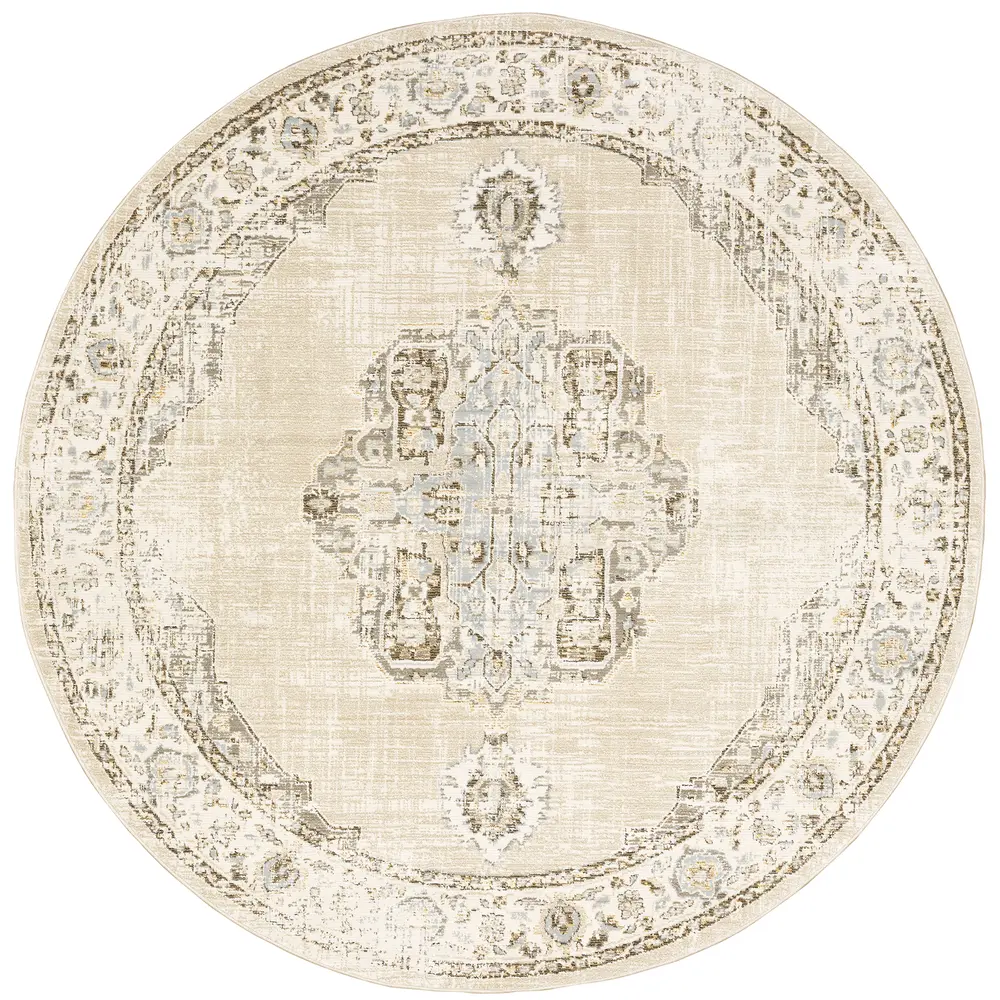 Andorra 303D0 Beige/ Ivory Indoor Area Rug - 7'10