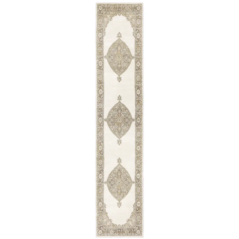 Andorra 7939D Beige/ Tan Indoor Area Rug - 2'6