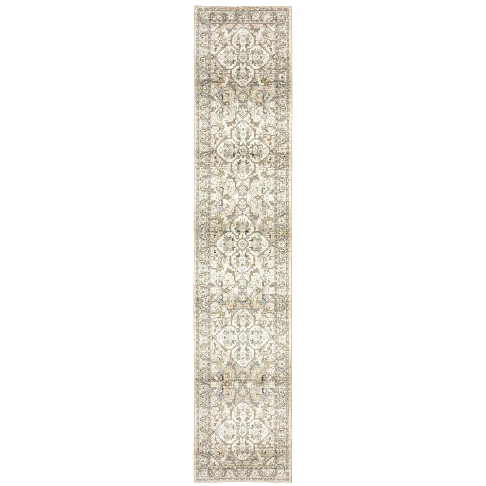 Andorra 9818G Beige/ Ivory Indoor Area Rug - 2'6