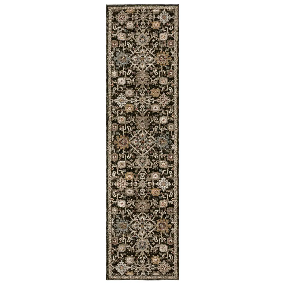 Andorra 2396B Brown/ Multi Indoor Area Rug - 2'3