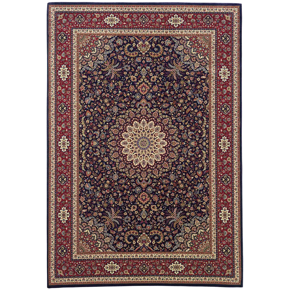 Ariana 095B3 Blue/ Red Indoor Area Rug - 4' x 6'