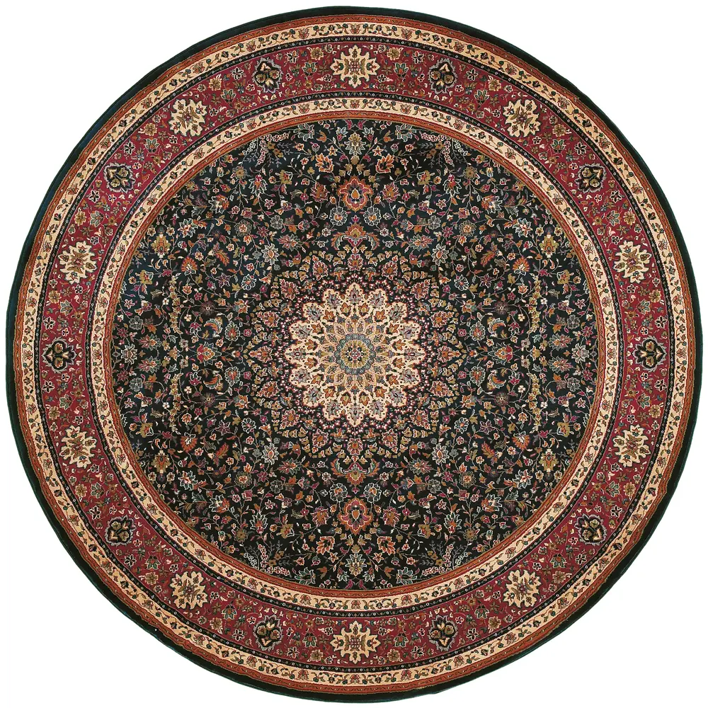Ariana 095B3 Blue/ Red Indoor Area Rug - 6' Round