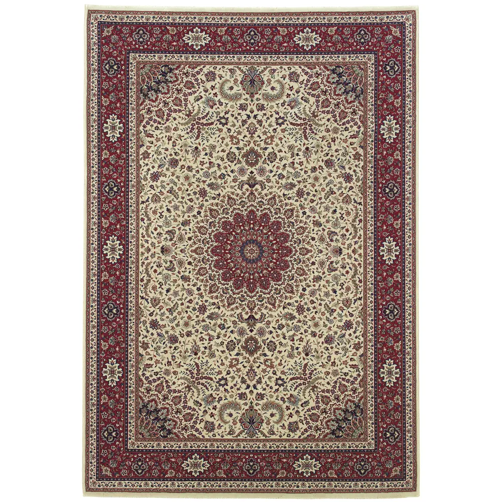 Ariana 095J3 Ivory/ Red Indoor Area Rug - 6'7