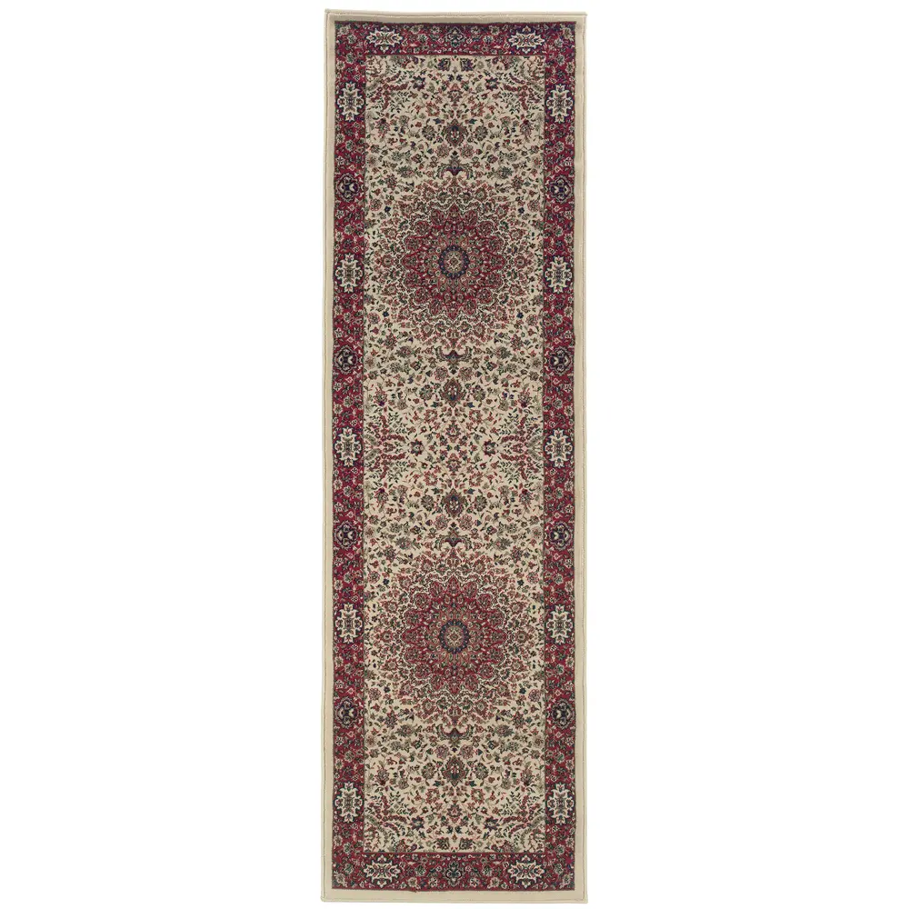 Ariana 095J3 Ivory/ Red Indoor Area Rug - 2'7