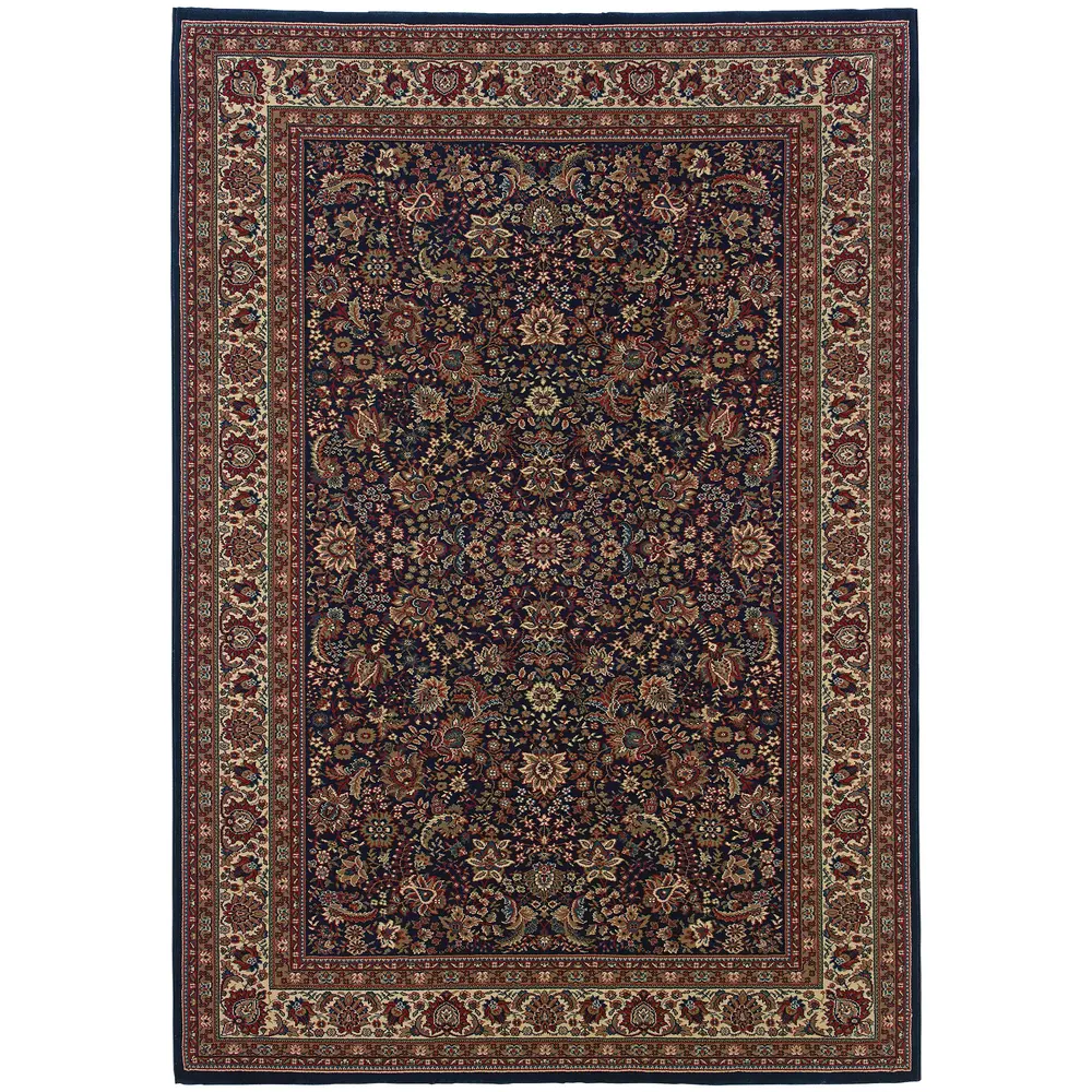 Ariana 113B2 Blue/ Red Indoor Area Rug - 7'10