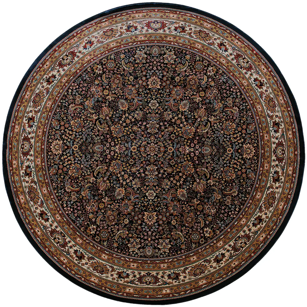 Ariana 113B2 Blue/ Red Indoor Area Rug - 6' Round