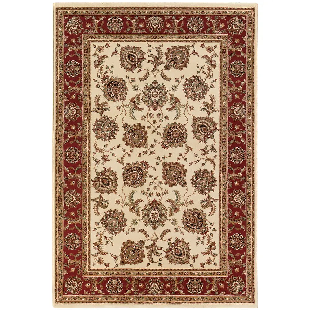 Ariana 117J3 Ivory/ Red Indoor Area Rug - 5'3
