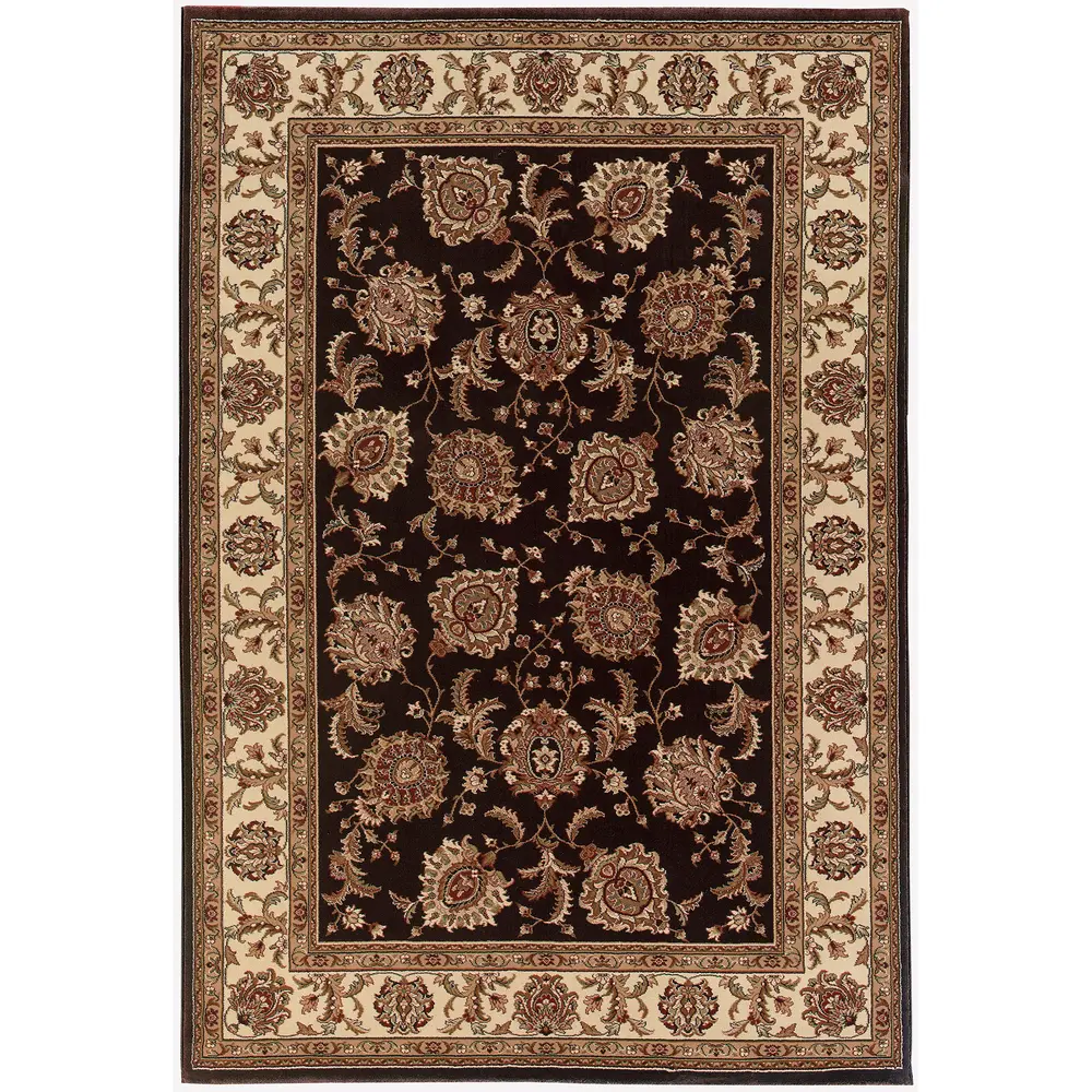 Ariana 117D3 Brown/ Ivory Indoor Area Rug - 8' Square