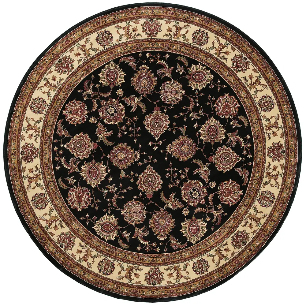 Ariana 117D3 Brown/ Ivory Indoor Area Rug - 6' Round