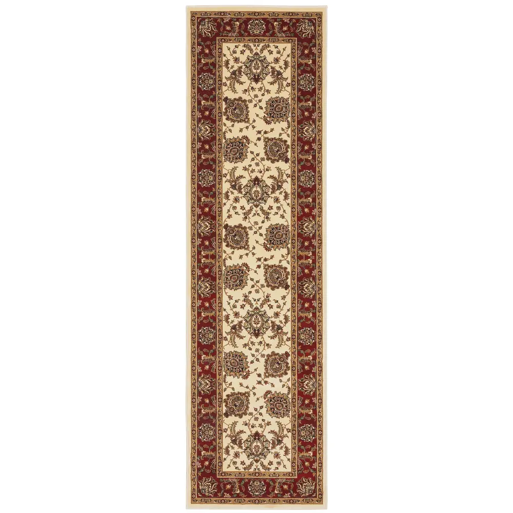 Ariana 117J3 Ivory/ Red Indoor Area Rug - 2'7