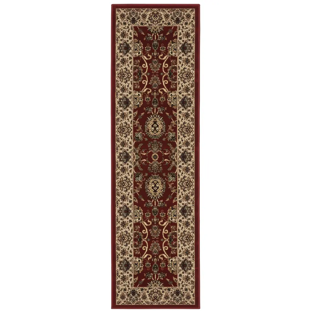 Ariana 130/8 Red/ Ivory Indoor Area Rug - 2'3