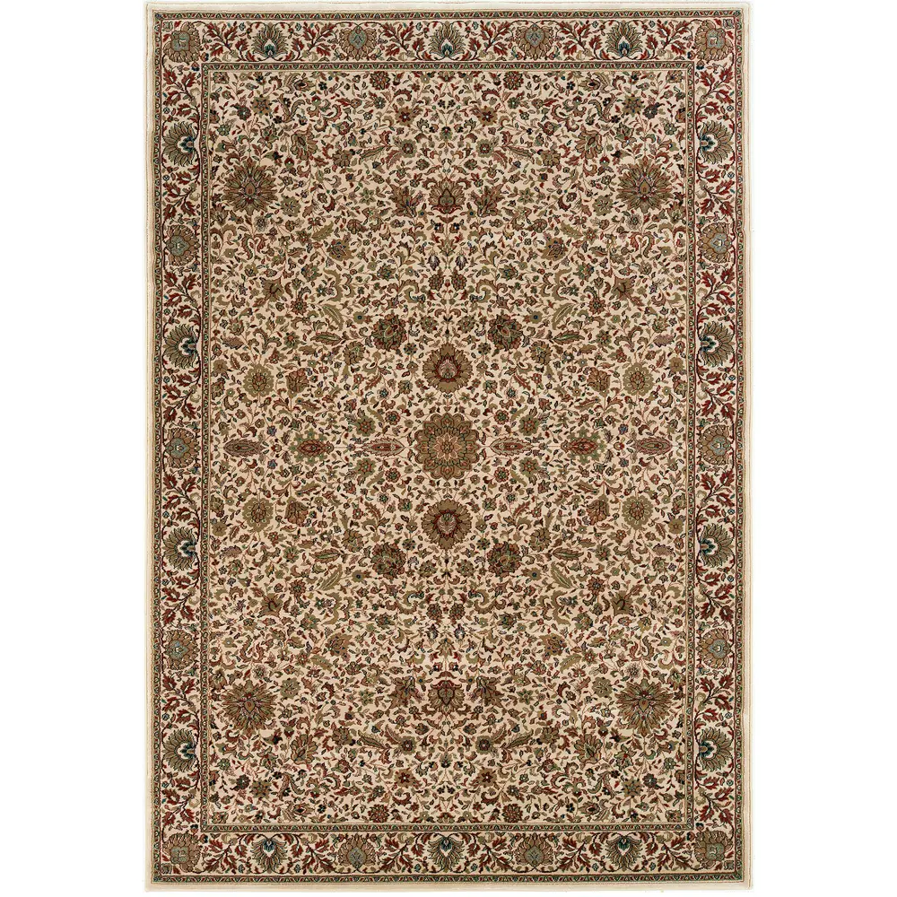 Ariana 172W3 Ivory/ Green Indoor Area Rug - 6'7