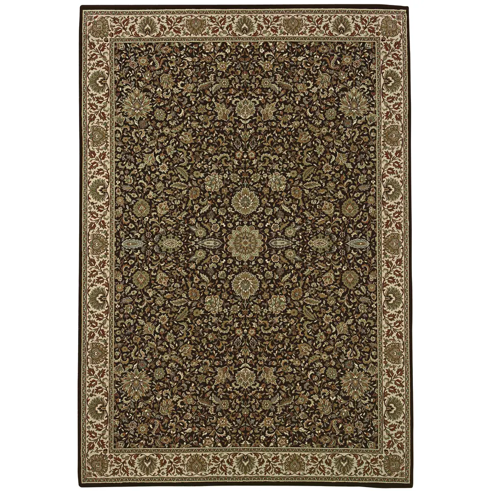 Ariana 172D2 Brown/ Ivory Indoor Area Rug - 5'3