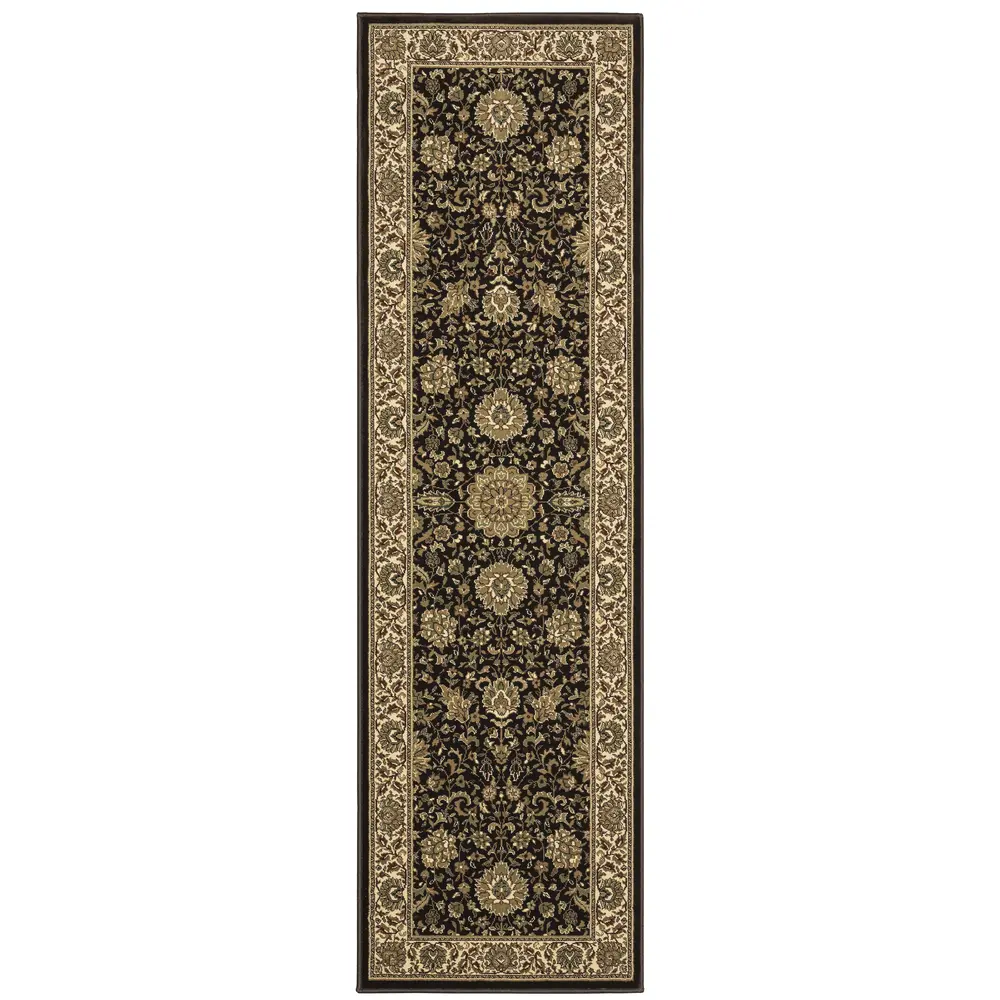 Ariana 172D2 Brown/ Ivory Indoor Area Rug - 2'7
