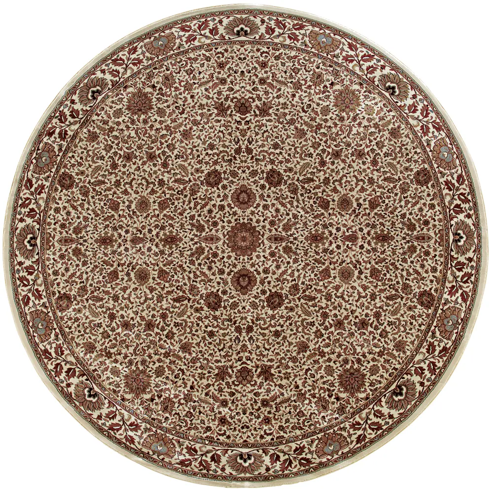 Ariana 172W3 Ivory/ Green Indoor Area Rug - 8' Round