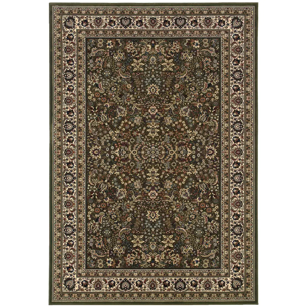 Ariana 213G8 Green/ Ivory Indoor Area Rug - 2' x 3'