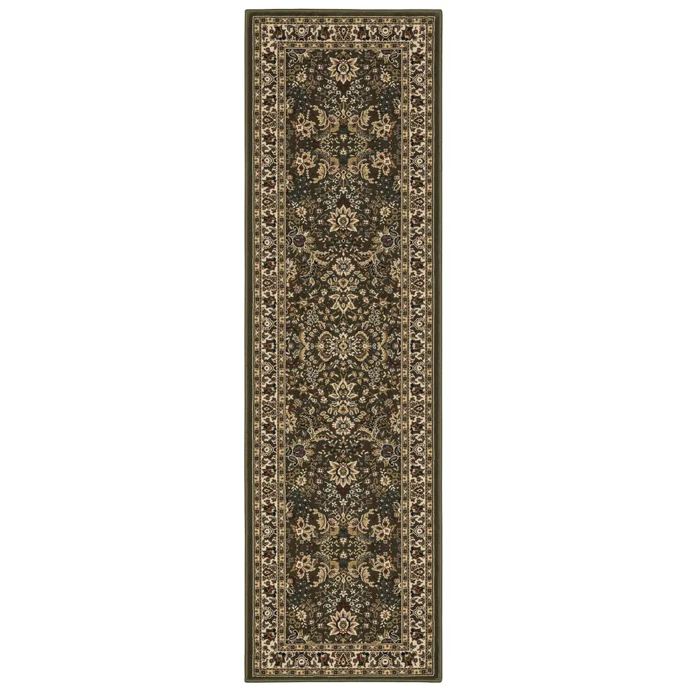 Ariana 213G8 Green/ Ivory Indoor Area Rug - 2'3