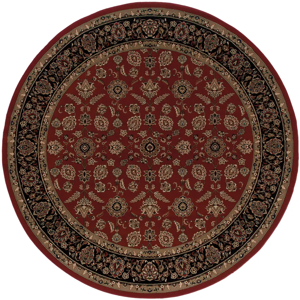 Ariana 271C3 Red/ Black Indoor Area Rug - 6' Round