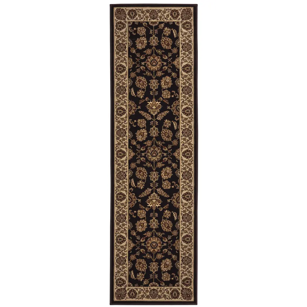 Ariana 271D3 Brown/ Ivory Indoor Area Rug - 2'3