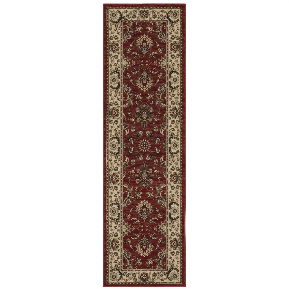 Ariana 311C3 Red/ Ivory Indoor Area Rug - 2'3