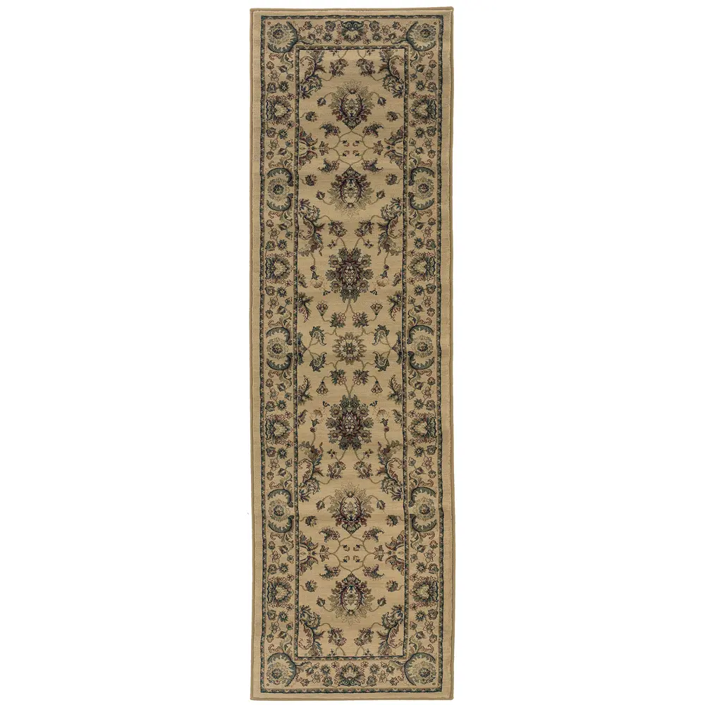 Ariana 311I3 Ivory/ Green Indoor Area Rug - 2'3