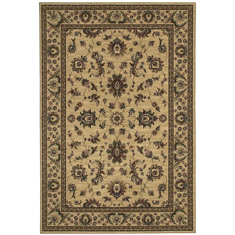 Ariana 311I3 Ivory/ Green Indoor Area Rug - 10' x 12'7