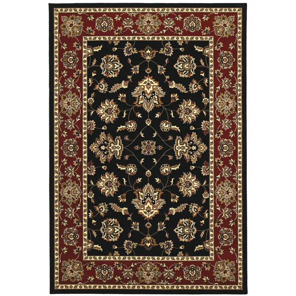 Ariana 623M3 Black/ Red Indoor Area Rug - 12' x 15'