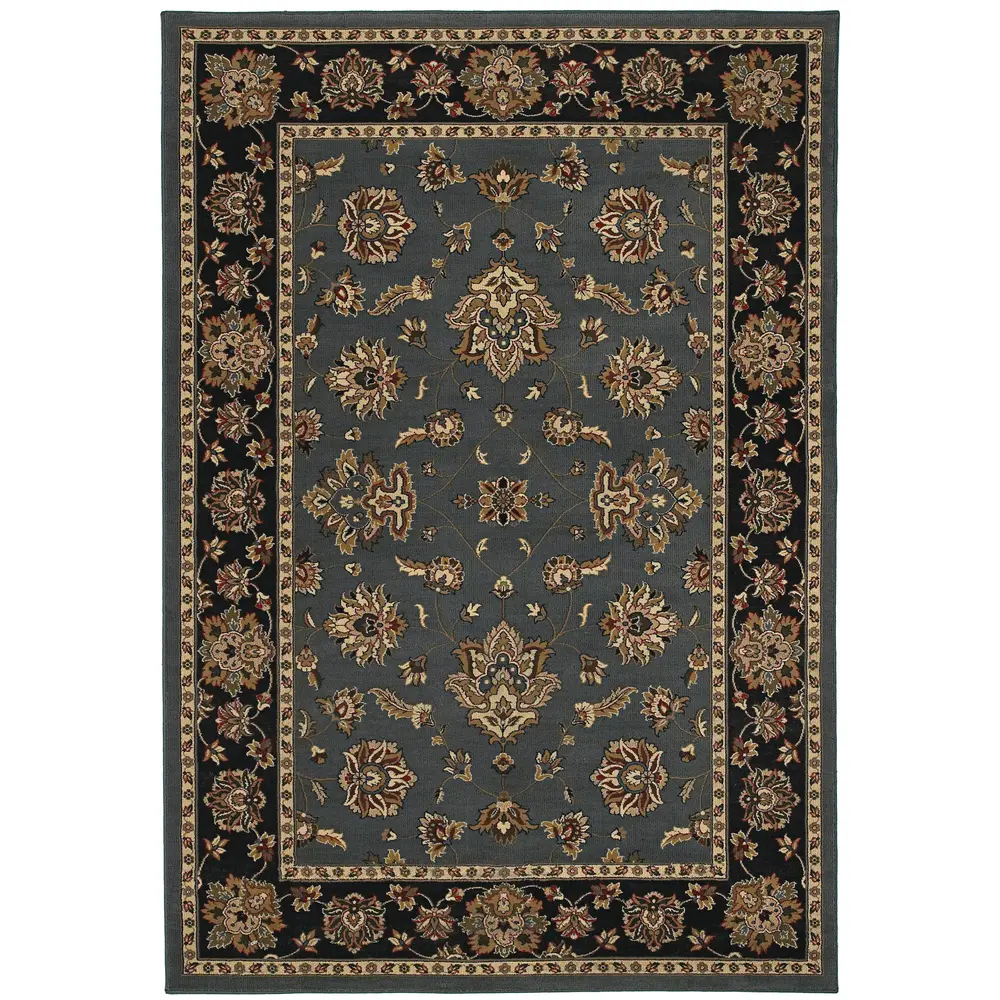 Ariana 623H3 Blue/ Black Indoor Area Rug - 8' Square