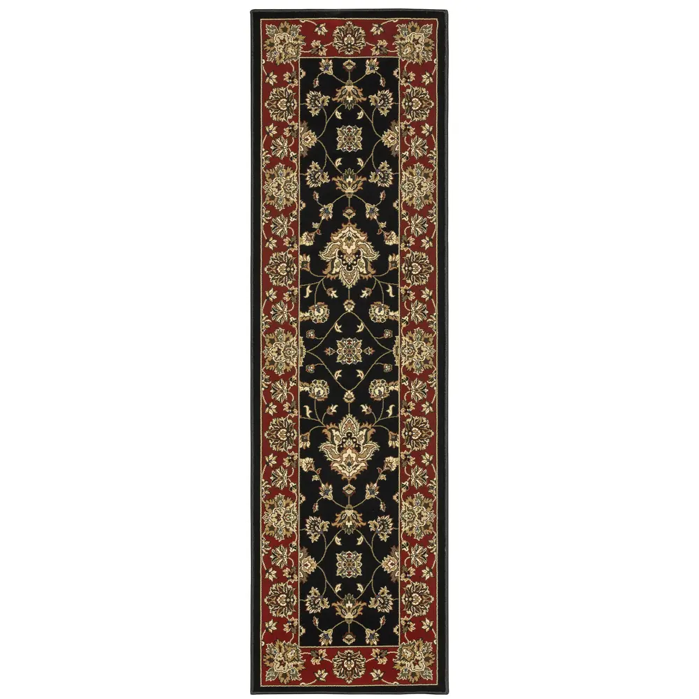Ariana 623M3 Black/ Red Indoor Area Rug - 2'3