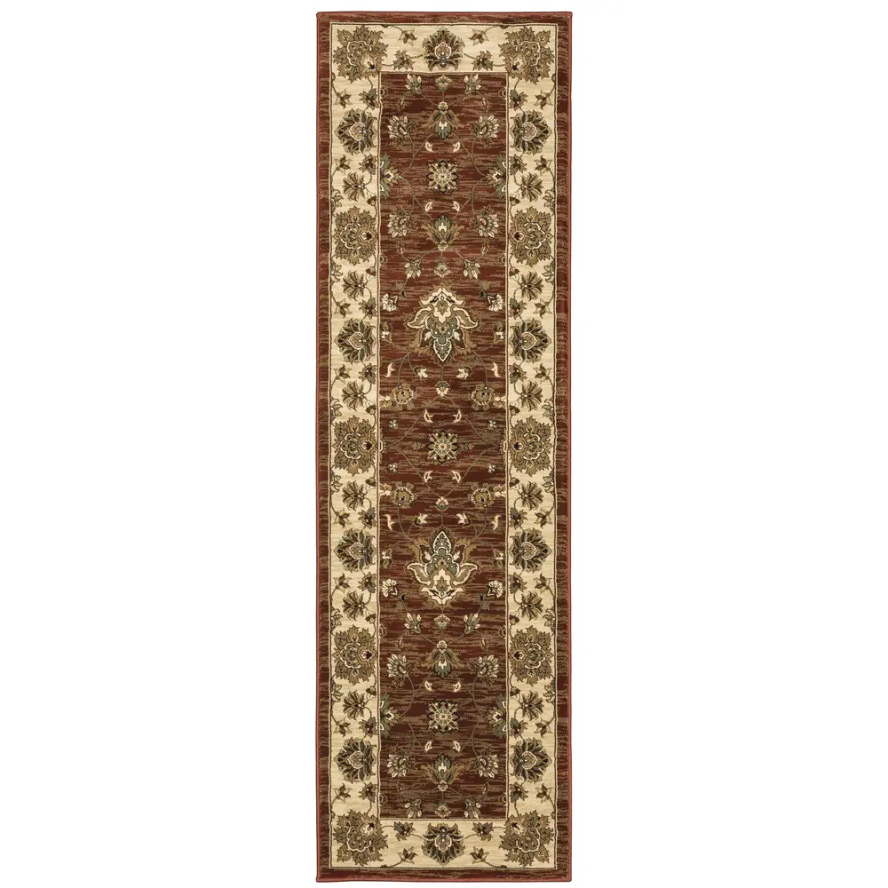 Ariana 623V3 Red/ Ivory Indoor Area Rug - 2'3