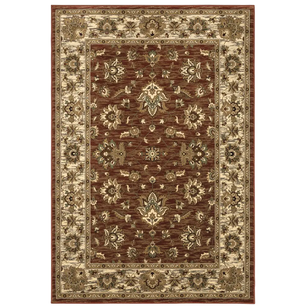 Ariana 623V3 Red/ Ivory Indoor Area Rug - 4' x 6'