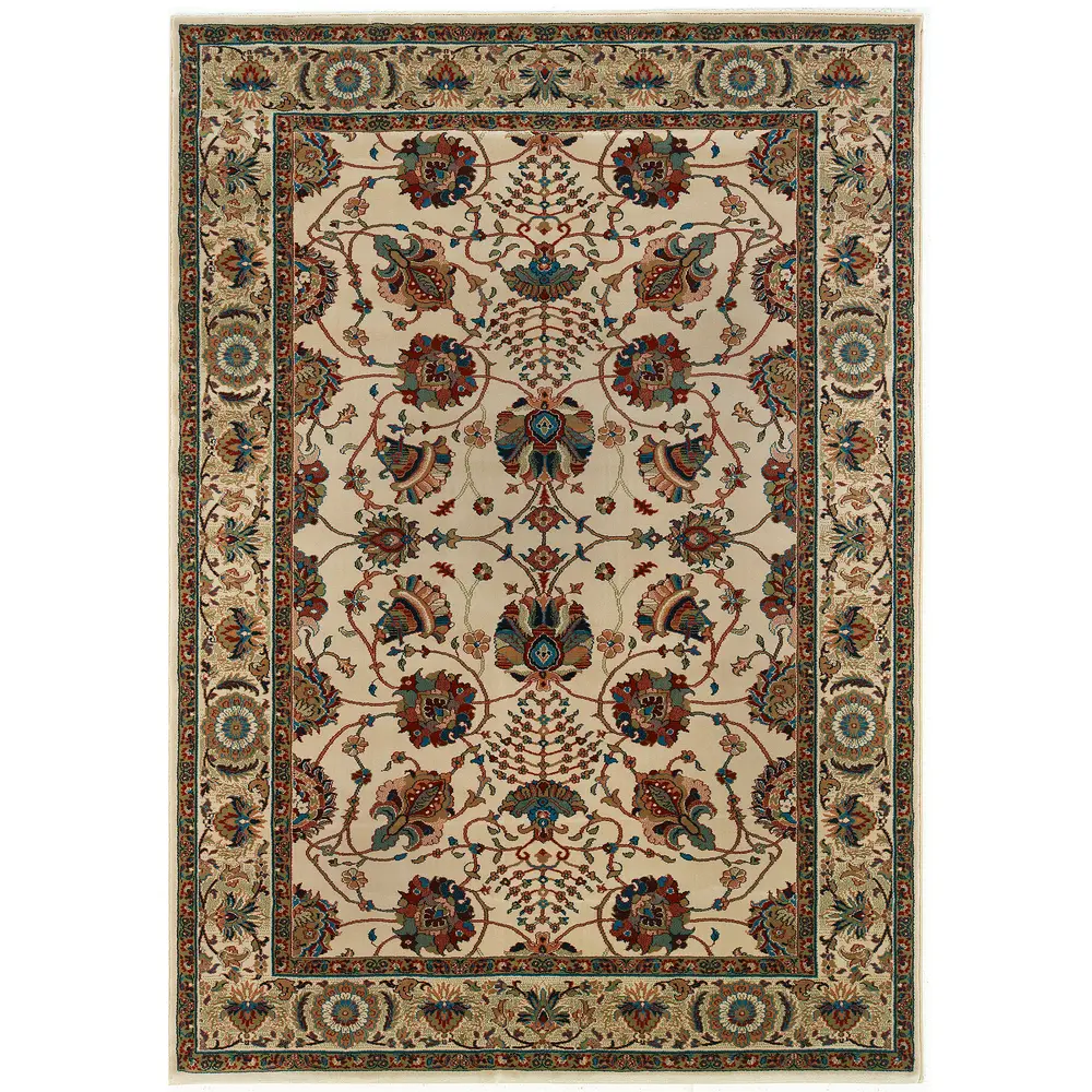Ariana 431O3 Ivory/ Red Indoor Area Rug - 4' x 6'