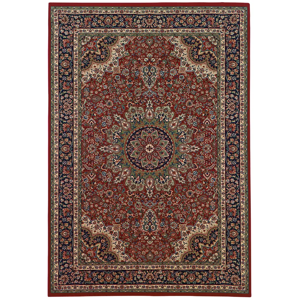 Ariana 116R3 Red/ Blue Indoor Area Rug - 5'3