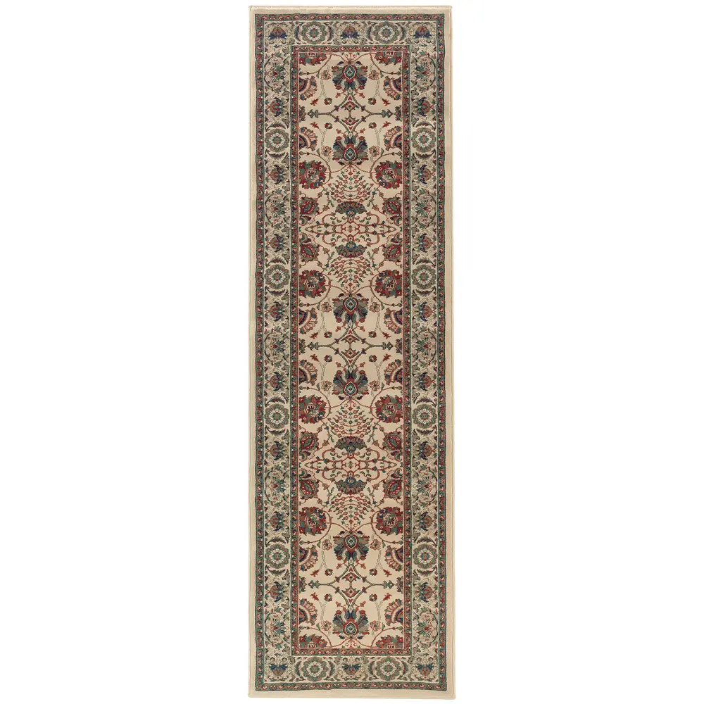 Ariana 431O3 Ivory/ Red Indoor Area Rug - 2'3