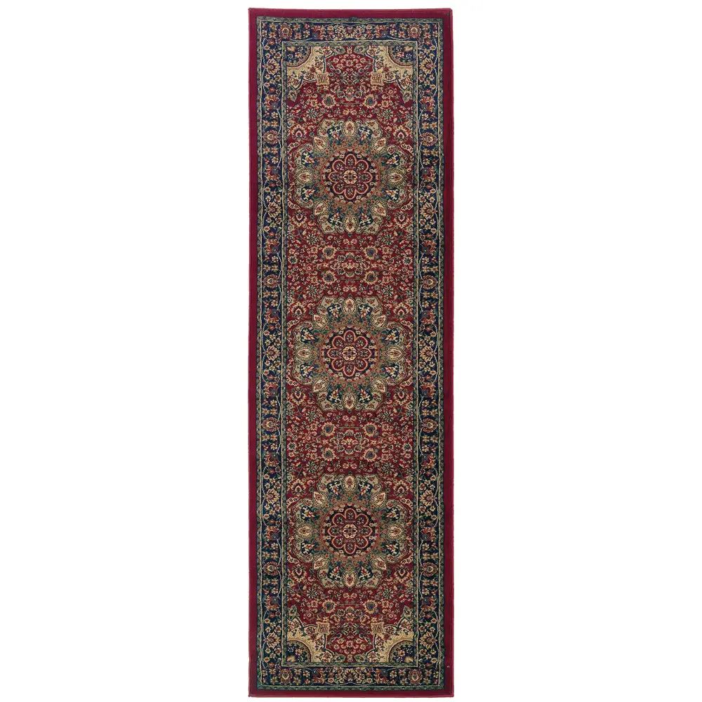 Ariana 116R3 Red/ Blue Indoor Area Rug - 2'3