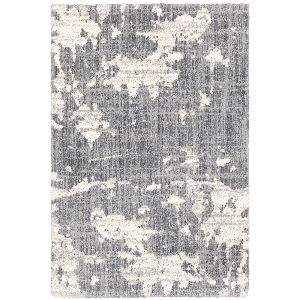 Aspen 003H9 Grey/ Ivory Indoor Area Rug - 3'10