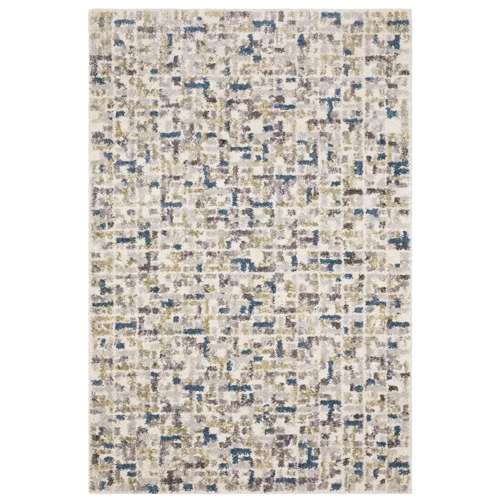 Aspen 3514A Ivory/ Blue Indoor Area Rug - 6'7