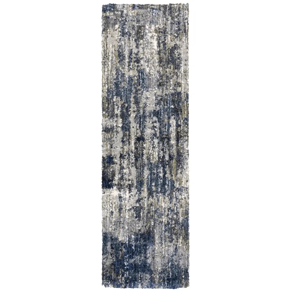 Aspen 2061L Grey/ Blue Indoor Area Rug - 2'3