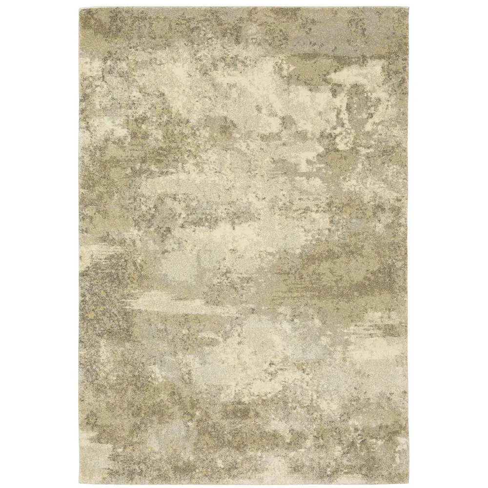 Astor 8322J Gold/ Beige Indoor Area Rug - 5'3