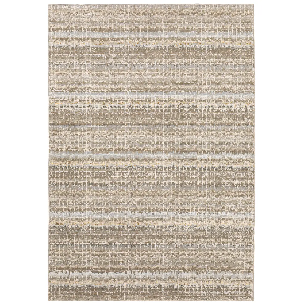Atlas 747E0 Ivory/ Grey Indoor Area Rug - 10' x 13'2