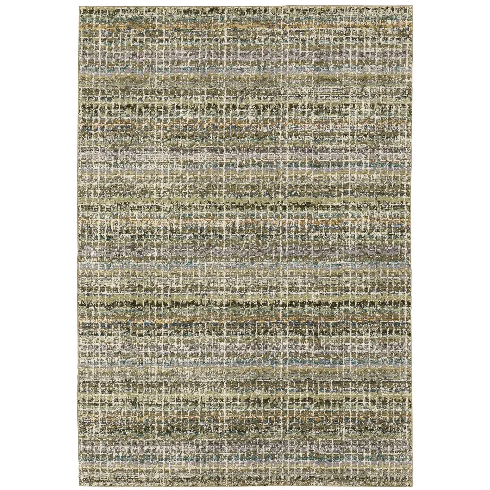 Atlas 747A0 Green/ Multi Indoor Area Rug - 6'7
