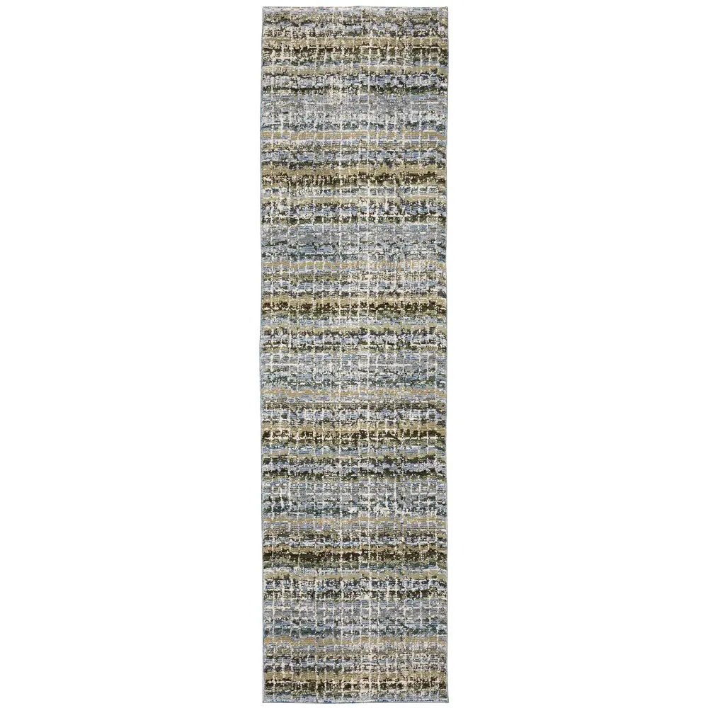 Atlas 747B0 Blue/ Green Indoor Area Rug - 2'6