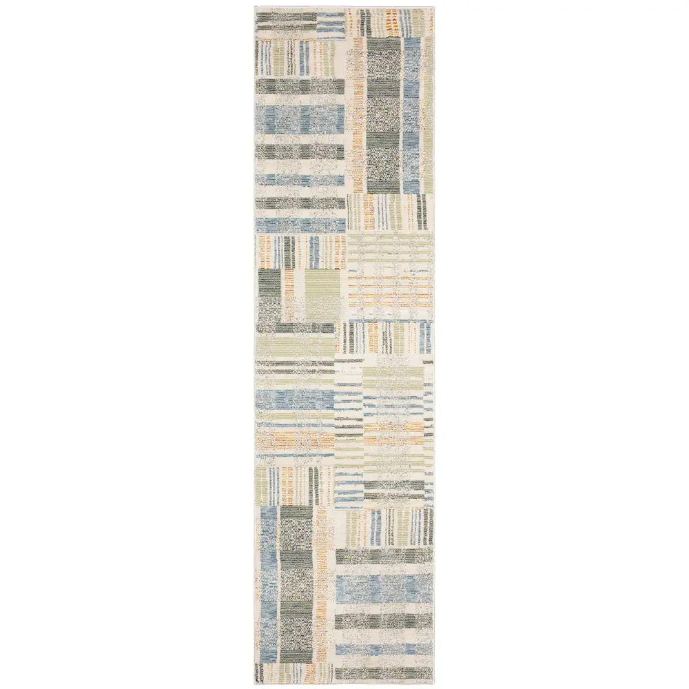 Atlas 752E0 Blue/ Green Indoor Area Rug - 2'6