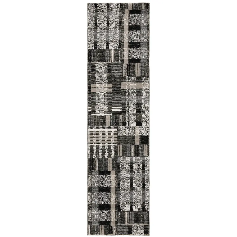 Atlas 752C0 Black/ Grey Indoor Area Rug - 2'6