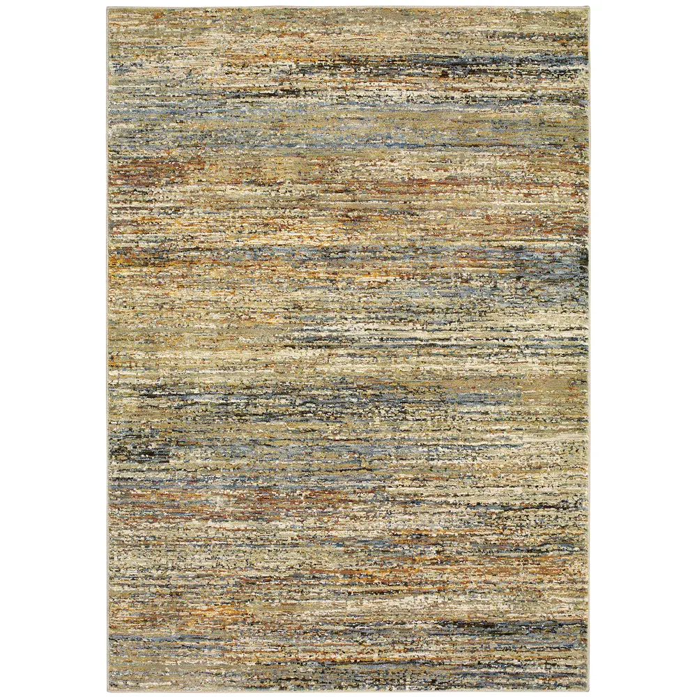 Atlas 8037J Gold/ Green Indoor Area Rug - 10' x 13'2